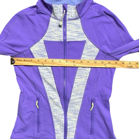 Ivivva Lululemon Girls Perfect Your Practice Full Zip Jacket Purple Size 14 - Picture 4 of 7